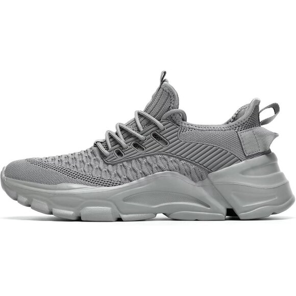⚡Men\'s Grey Breathable Lightweight Slip Resistant Athletic Gym Work Shoes main image 4